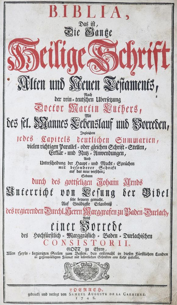 Große Abbildung Nr.1: 127-626 Biblia germanica.: (Bibeln)