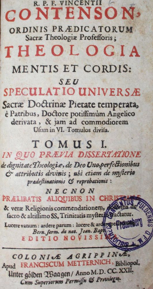 Große Abbildung Nr.1: 127-664 Contenson,V.: (Alte Drucke, Handschriften und Theologie)