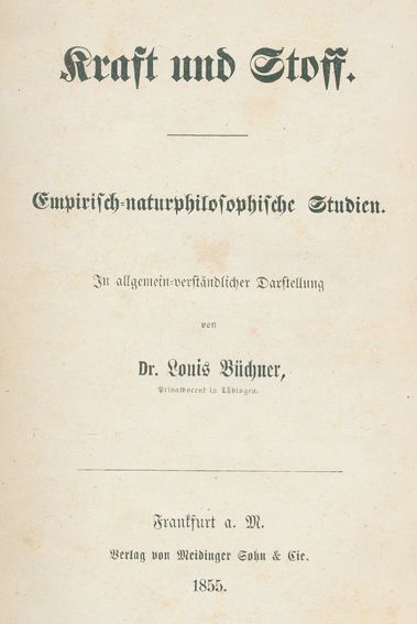 Große Abbildung Nr.1: 127-68 Büchner,L.: (Aus der Sammlung Professor Dr.Dr.Johannes Büttner Teil 1)