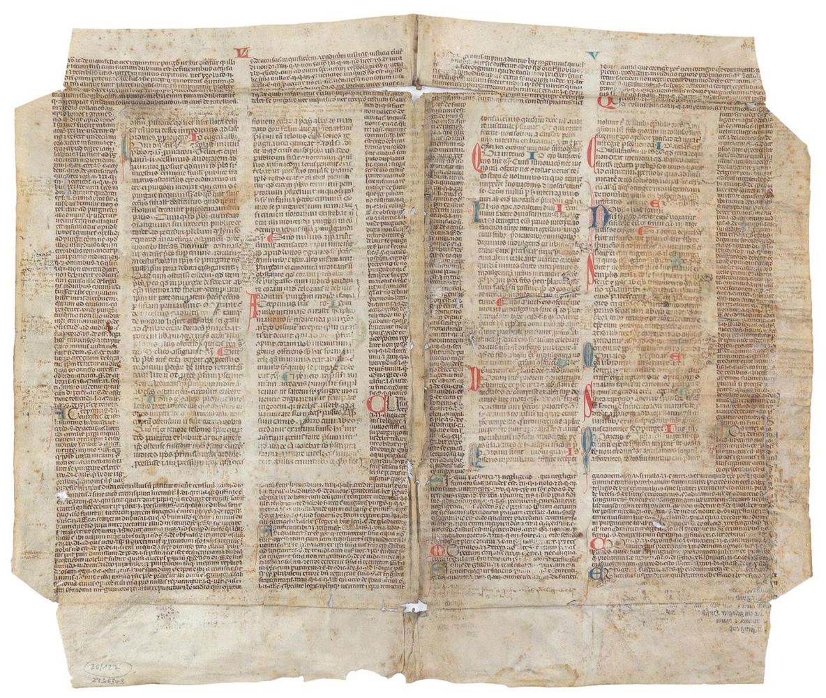 Große Abbildung Nr.2: 127-704 Einbandmakulatur.: (Handschriften)