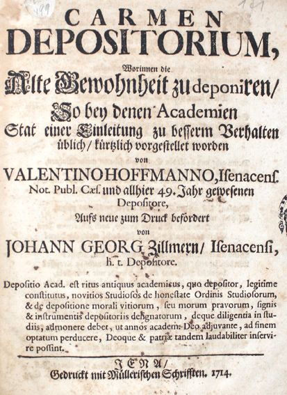 Große Abbildung Nr.1: 127-718 Hoffmann,V.: (Alte Drucke, Handschriften und Theologie)