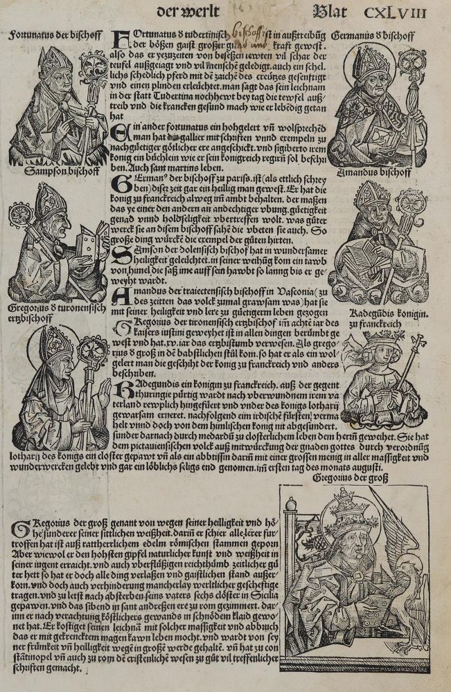 Große Abbildung Nr.1: 127-728 (Schedel,H.).: (Inkunabeln)