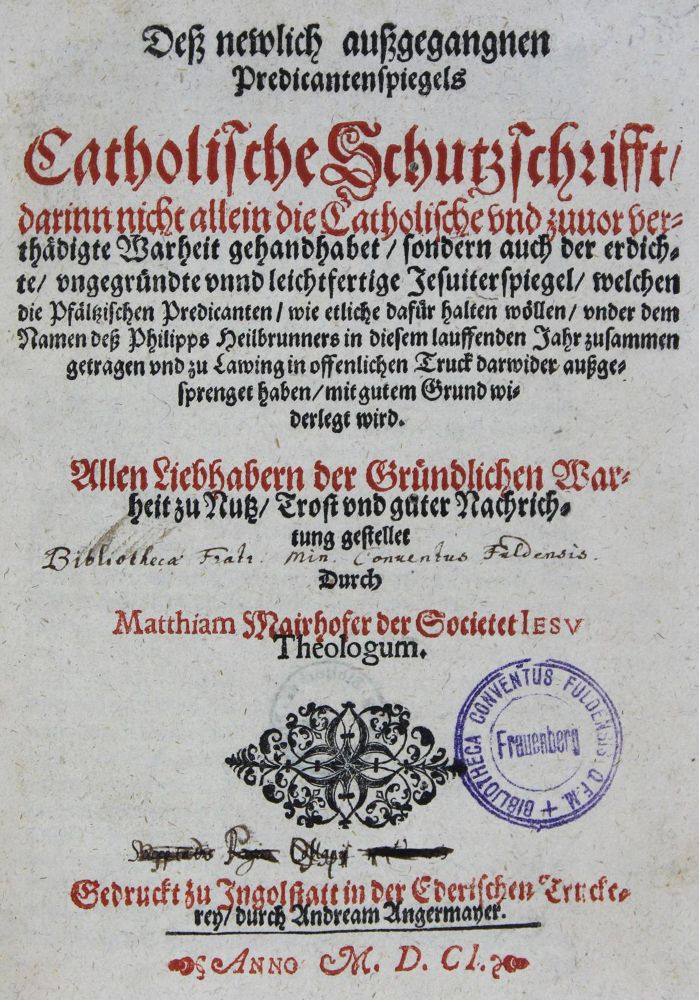 Große Abbildung Nr.1: 127-758 Mairhofer,M.: (Alte Drucke, Handschriften und Theologie)