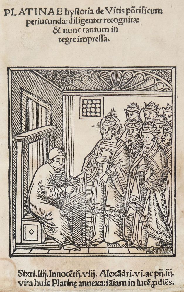 Große Abbildung Nr.1: 127-778 Platina (d.i. B.Sacchi).: (Päpste)