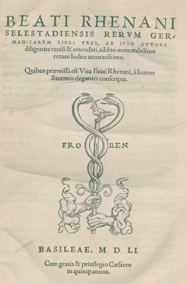 Große Abbildung Nr.1: 127-788 Rhenanus,B.: (Alte Drucke, Handschriften und Theologie)