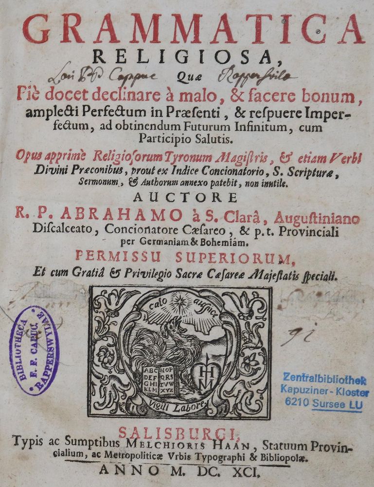 Große Abbildung Nr.1: 127-807 Sammlung: (Alte Drucke, Handschriften und Theologie)