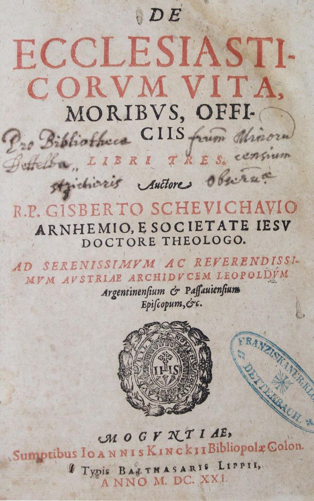 Große Abbildung Nr.1: 127-815 Schevichavius,G.: (Alte Drucke, Handschriften und Theologie)