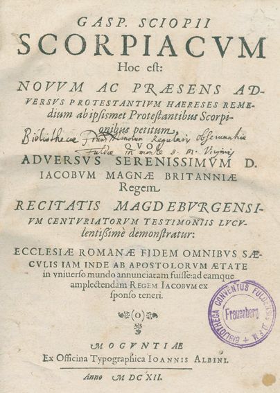 Große Abbildung Nr.1: 127-819 Schoppe,C.: (Alte Drucke, Handschriften und Theologie)