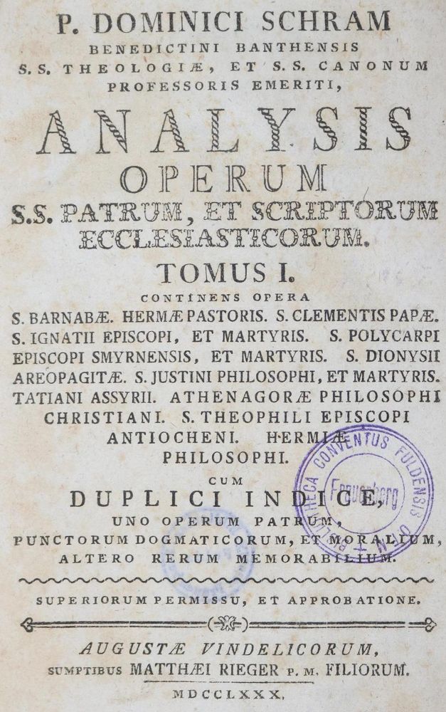 Große Abbildung Nr.1: 127-820 Schram(m),D.: (Alte Drucke, Handschriften und Theologie)