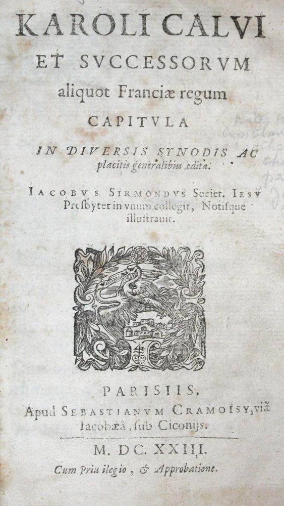 Große Abbildung Nr.1: 127-824 Sirmond,J.: (Alte Drucke, Handschriften und Theologie)