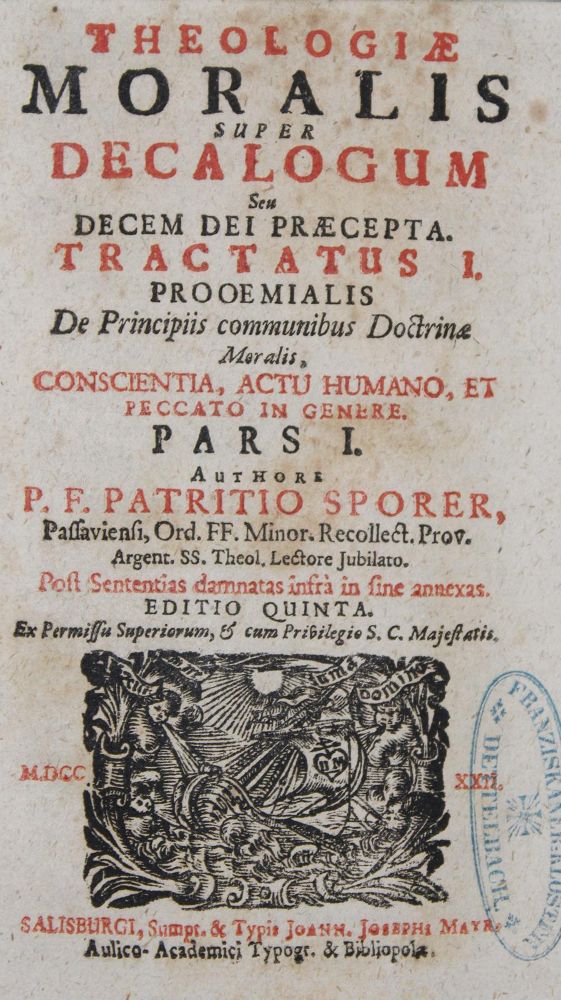 Große Abbildung Nr.1: 127-825 Sporer,P.: (Alte Drucke, Handschriften und Theologie)