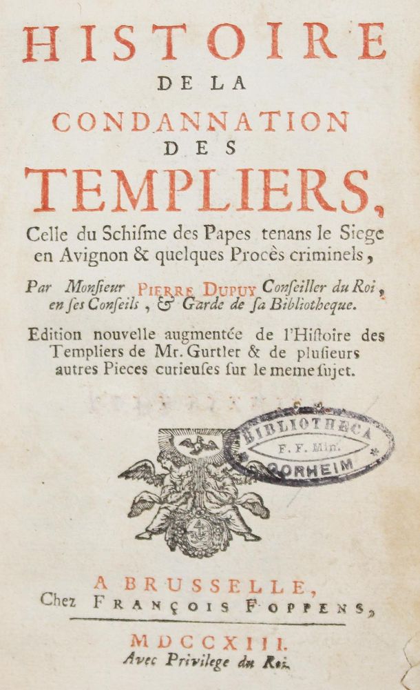 Große Abbildung Nr.1: 127-834 Dupuy,P.: (Tempelherren)