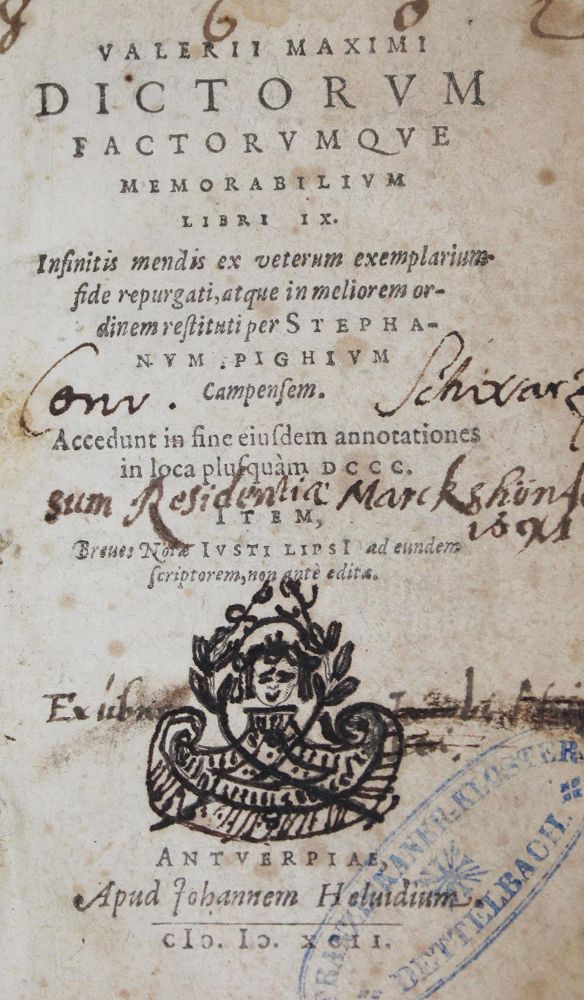 Große Abbildung Nr.1: 127-841 Valerius Maximus.: (Alte Drucke, Handschriften und Theologie)