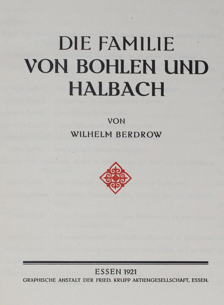 Große Abbildung Nr.1: 127-851 Berdrow,W.: (Genealogie und Heraldik, Bohlen und Halbach)