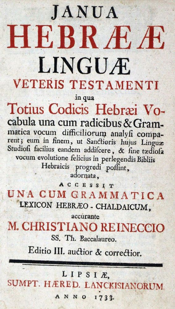 Große Abbildung Nr.1: 127-870 Reineccius,C.: (Judaica)