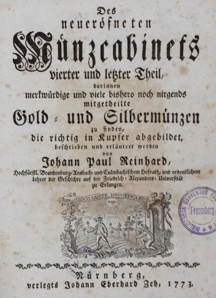 Große Abbildung Nr.1: 127-947 Joachim,J.F. u. J.P.Reinhard.: (Numismatik u. Siegelkunde, Medaillen)