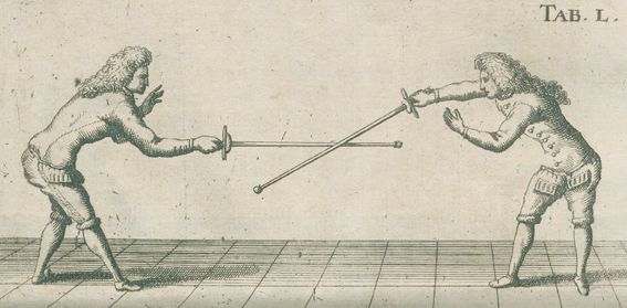 Große Abbildung Nr.1: 127-960 Der geöffnete Fecht=Boden.: (Sport, Fechten)