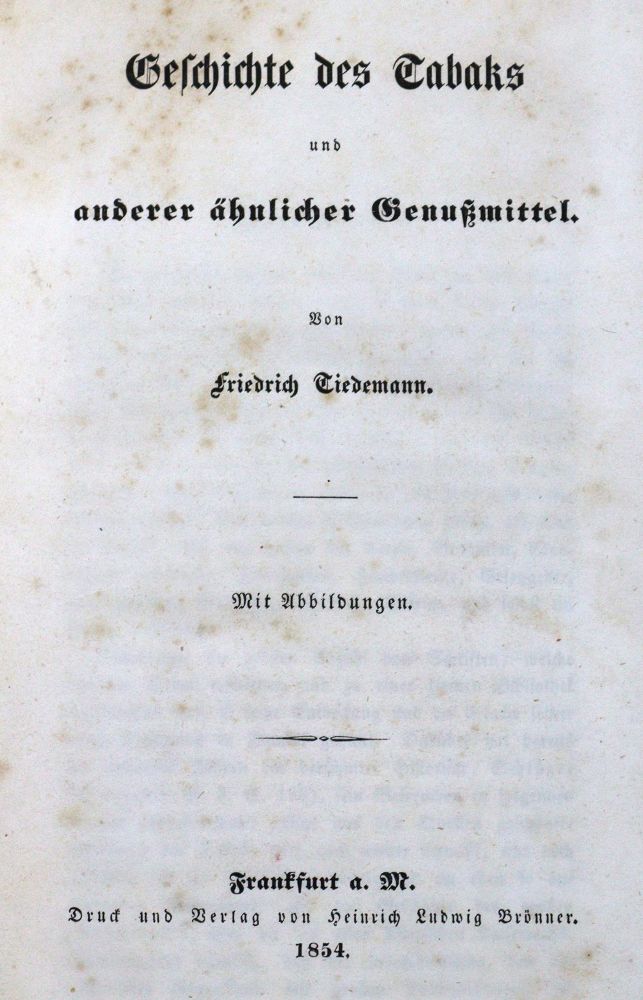 Große Abbildung Nr.1: 127-986 Tiedemann,F.: (Küche und Haushalt, Genussmittel, Tabak)