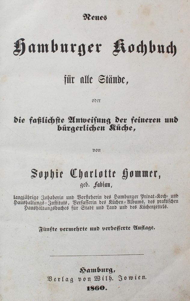 Große Abbildung Nr.1: 127-997 Hammer,S.C.: (Küche und Haushalt, Kochbücher, Hamburg)