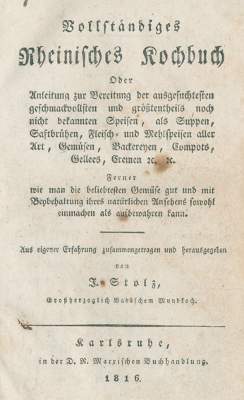 Bild Nr.1: 127-1001 Stolz,(F.J.).: (Küche und Haushalt, Kochbücher)