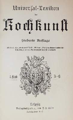 Bild Nr.1: 127-1002 Universal-Lexikon der Kochkunst.: (Küche und Haushalt, Kochbücher)