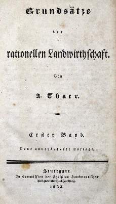 Bild Nr.1: 127-1008 Thaer,A.: (Land- und Forstwirtschaft, Landwirtschaft)