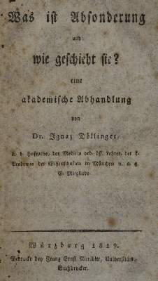 Bild Nr.1: 127-102 Döllinger,I.: (Aus der Sammlung Professor Dr.Dr.Johannes Büttner Teil 1)