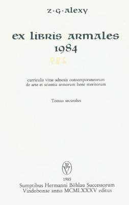 Bild Nr.1: 127-1036 Alexy,Z.G.: (Exlibris)