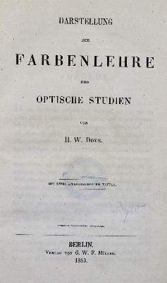 Bild Nr.1: 127-105 Dove,H.W.: (Aus der Sammlung Professor Dr.Dr.Johannes Büttner Teil 1)