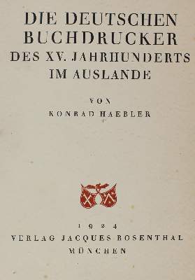 Bild Nr.1: 127-1073 Haebler,K.: (Buchdruckerei)