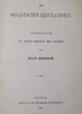 Bild Nr.1: 127-109 Driesch,H.: (Aus der Sammlung Professor Dr.Dr.Johannes Büttner Teil 1)
