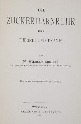 Bild Nr.1: 127-119 Ebstein,W.: (Aus der Sammlung Professor Dr.Dr.Johannes Büttner Teil 1)