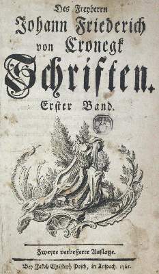 Bild Nr.2: 127-1232 Cronegk,J.F.v.: (Literatur und illustrierte Bücher bis 19.Jahrhundert)