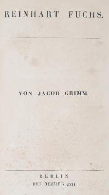 Bild Nr.1: 127-1245 Grimm,J.: (Literatur und illustrierte Bücher bis 19.Jahrhundert)