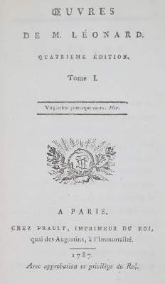 Bild Nr.1: 127-1267 Léonard,N.G.: (Literatur und illustrierte Bücher bis 19.Jahrhundert)