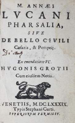 Bild Nr.1: 127-1268 Lucanus,M.A.: (Literatur und illustrierte Bücher bis 19.Jahrhundert)