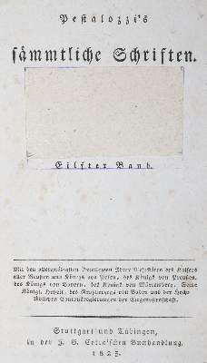 Bild Nr.2: 127-1279 Pestalozzi,(J.H.).: (Literatur und illustrierte Bücher bis 19.Jahrhundert)