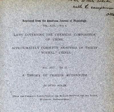 Bild Nr.3: 127-129 Folin,O.: (Aus der Sammlung Professor Dr.Dr.Johannes Büttner Teil 1)