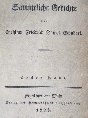 Bild Nr.1: 127-1292 Schubart,C.F.D.: (Literatur und illustrierte Bücher bis 19.Jahrhundert)