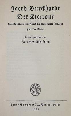 Bild Nr.1: 127-1331 Burckhardt,J.: (Literatur und illustrierte Bücher 20.Jahrhundert - Alte Literatur in modernen Ausgaben)