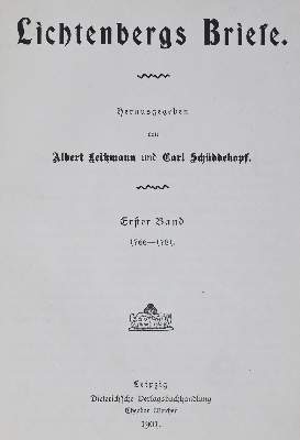 Bild Nr.1: 127-1398 Leitzmann,A. u. C.Schüddekopf.: (Lichtenberg)