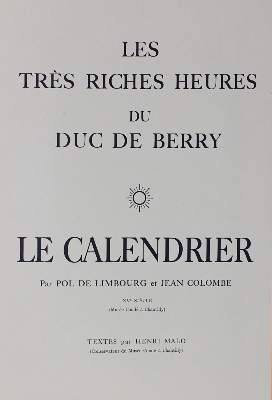 Bild Nr.1: 127-1399 Limbourg,P.de u. J.Colombe.: (Literatur und illustrierte Bücher 20.Jahrhundert - Alte Literatur in modernen Ausgaben)