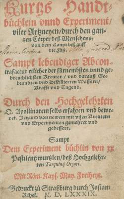 Bild Nr.1: 127-1470 Apollinaris,Q. (d.i. W.H.Ryff).: (Botanik, Kräuterbücher)