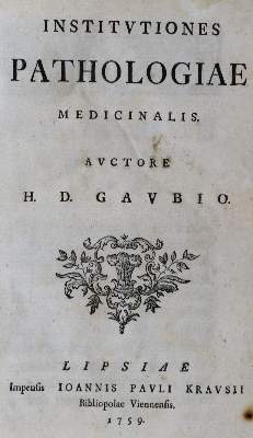 Bild Nr.1: 127-148 Gaub(ius),H.D.: (Aus der Sammlung Professor Dr.Dr.Johannes Büttner Teil 1)