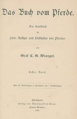 Bild Nr.1: 127-1522 Wrangel,C.G.: (Zoologie, Pferde)