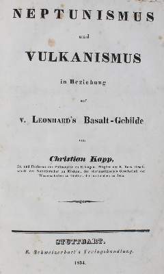 Bild Nr.1: 127-1548 Kapp,Ch.: (Verschiedene Länder - Geschichte, Geologie - Mineralogie u. Paläontologie)