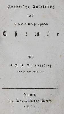 Bild Nr.1: 127-162 Göttling,J.F.A.: (Aus der Sammlung Professor Dr.Dr.Johannes Büttner Teil 1)