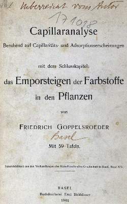 Bild Nr.2: 127-163 Goppelsroeder,F.: (Aus der Sammlung Professor Dr.Dr.Johannes Büttner Teil 1)