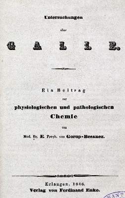 Bild Nr.1: 127-164 Gorup-Besanez,E.v.: (Aus der Sammlung Professor Dr.Dr.Johannes Büttner Teil 1)