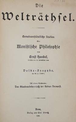 Bild Nr.1: 127-173 Haeckel,E.: (Aus der Sammlung Professor Dr.Dr.Johannes Büttner Teil 1)